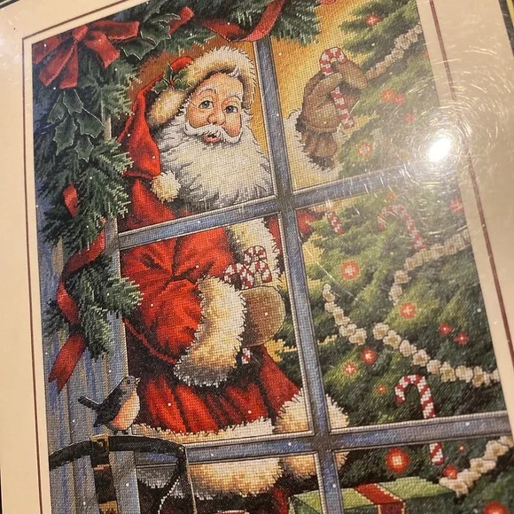 Dimensions Gold Collection Candy Cane Santa Counted Cross Stitch Kit-12"X16" - Picture 8 of 9